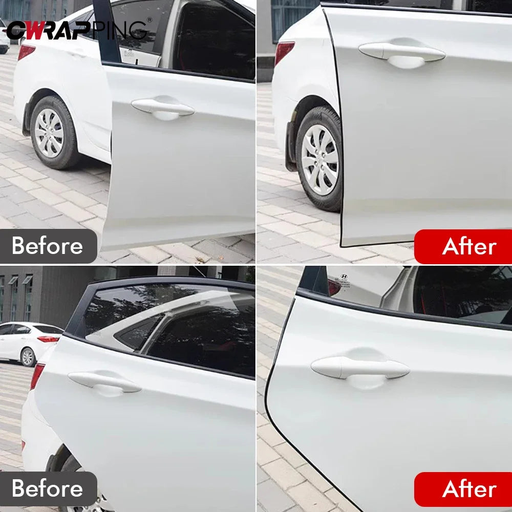 5 m (196 in / 16.4 ft) Transparent PVC Car Door Edge Guard Self-Adhesive Anti-Scratch Anti-Collision Strip