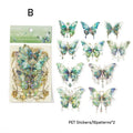 20-Pack Twinkle Butterfly PET Decorative Stickers for Scrapbooking, Diaries, Planners & Crafts