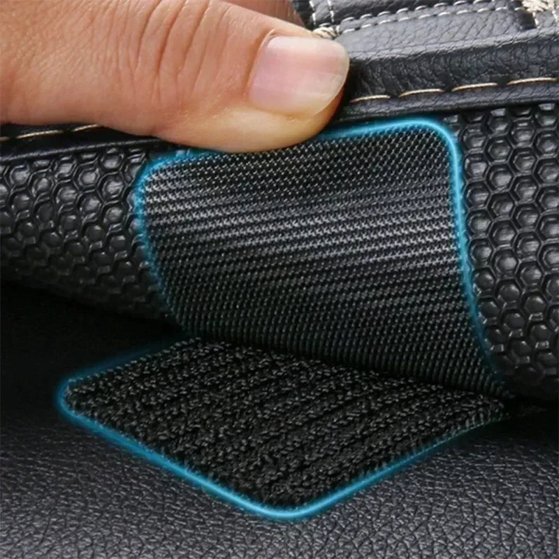 Double-Sided Adhesive Carpet Grips - Strong Residue-Free Non-Slip Rug & Car Floor Mat Pads (Suede + Hook Pairs)