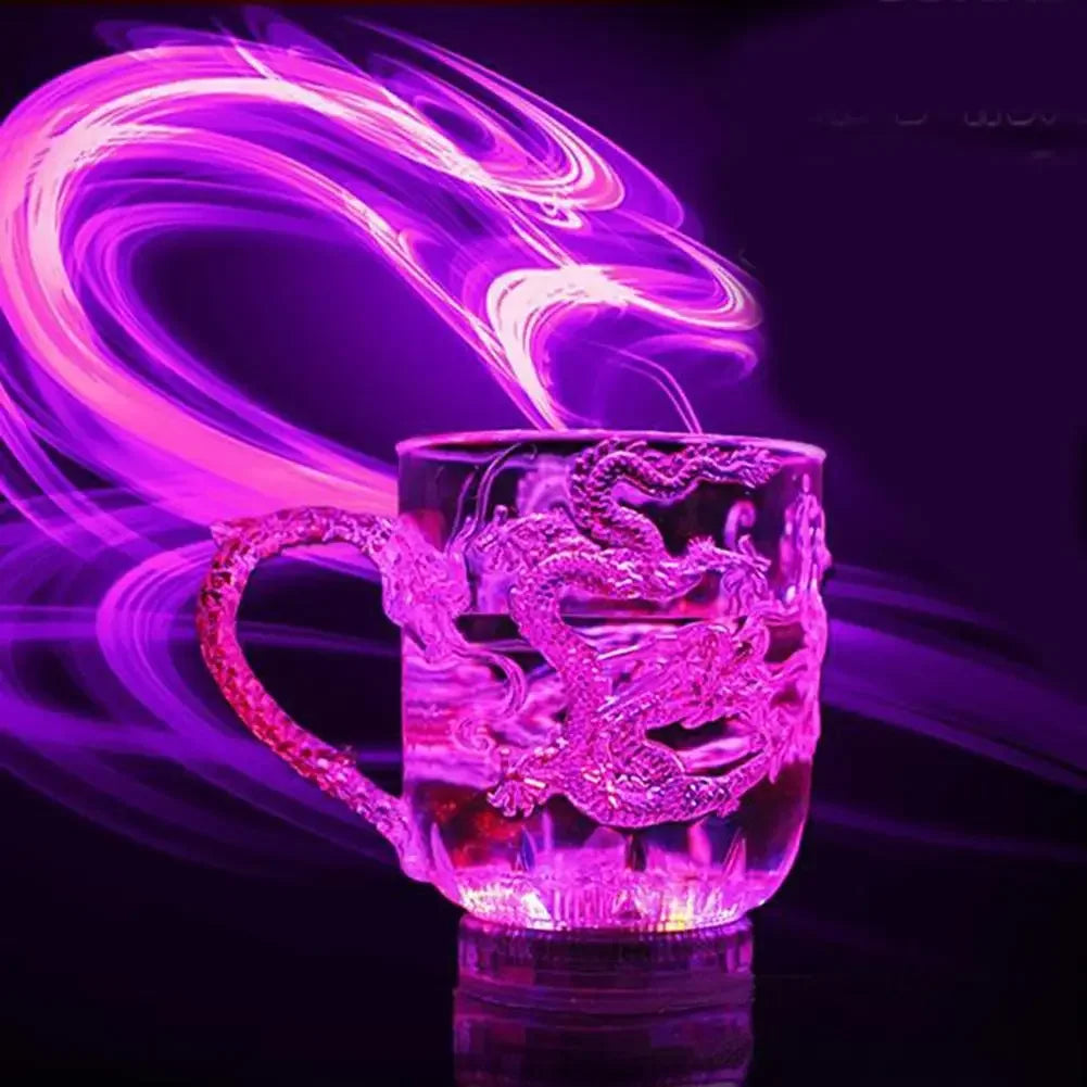LED Color-Changing Dragon Glowing Cup Water-Activated Light-Up Bar Mug 285ml (9.6 fl oz)