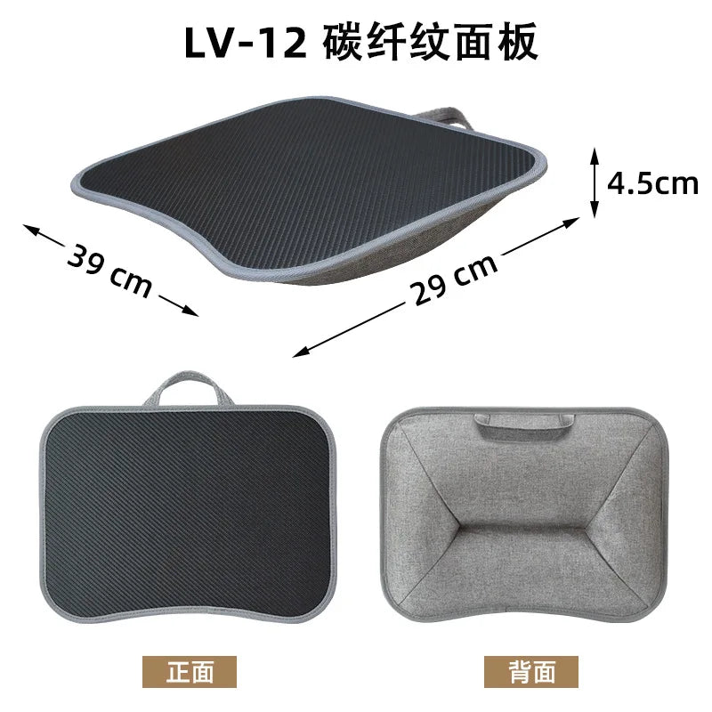 Portable Foam-Filled Lap Desk Pillow for Laptop & Tablet — Bed and Sofa Computer Table with Handle