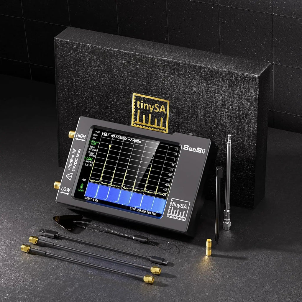 Portable TinySA Handheld Spectrum Analyzer 100 kHz to 960 MHz RF Signal Generator Antenna Analyzer