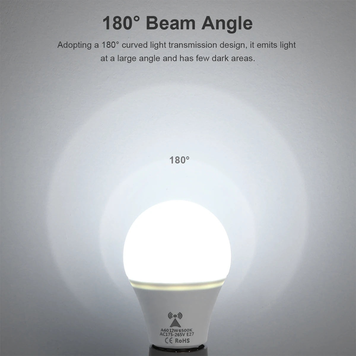 2-Pack LED Motion Sensor Night Light — Radar Microwave Induction, E27 12W, Auto On/Off in Dark, 110–220V for Bedroom & Nursery