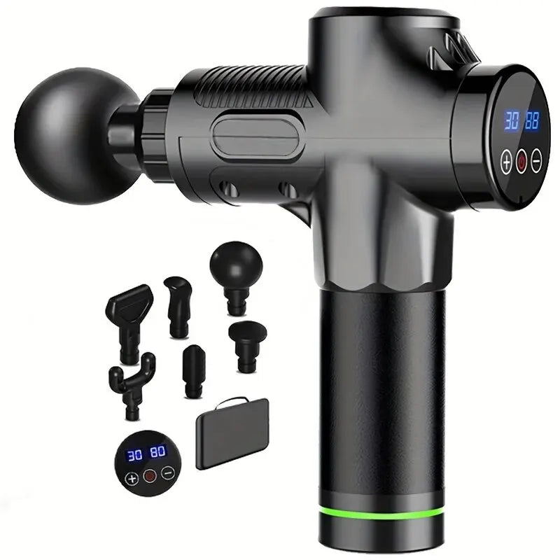 30-Level Deep Tissue Massage Gun – Quiet Percussion Muscle & Neck Massager for Fitness Recovery