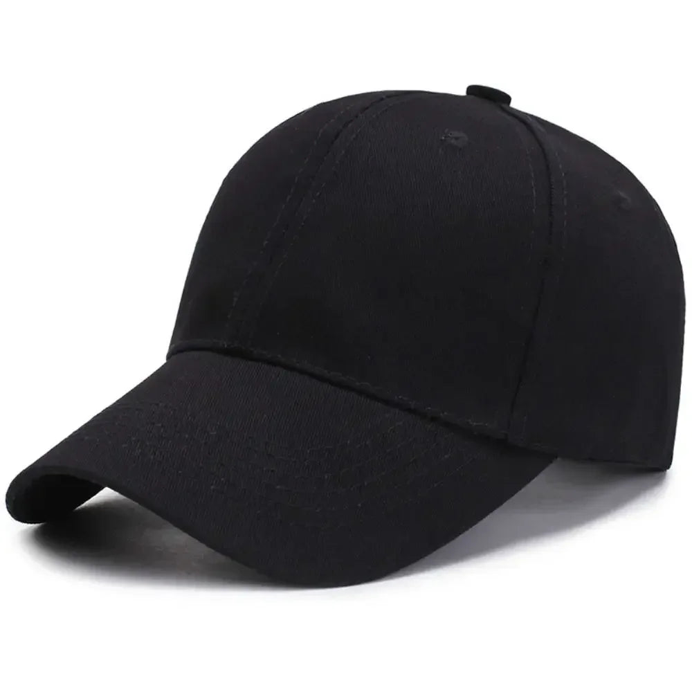 Unisex Black Baseball Cap – One Size Adjustable Sports Hat for Outdoor Casual Wear