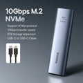 M.2 NVMe SSD Enclosure USB-C 3.2 Gen2 10Gbps – Up to 8TB Aluminum External Case (2280/2260/2242/2230) with ON/OFF Button & Cooling