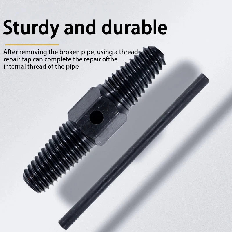 Double Head Wrench and Broken Screw Extractor Set for Faucet Valves, Water Pipes and Bolts