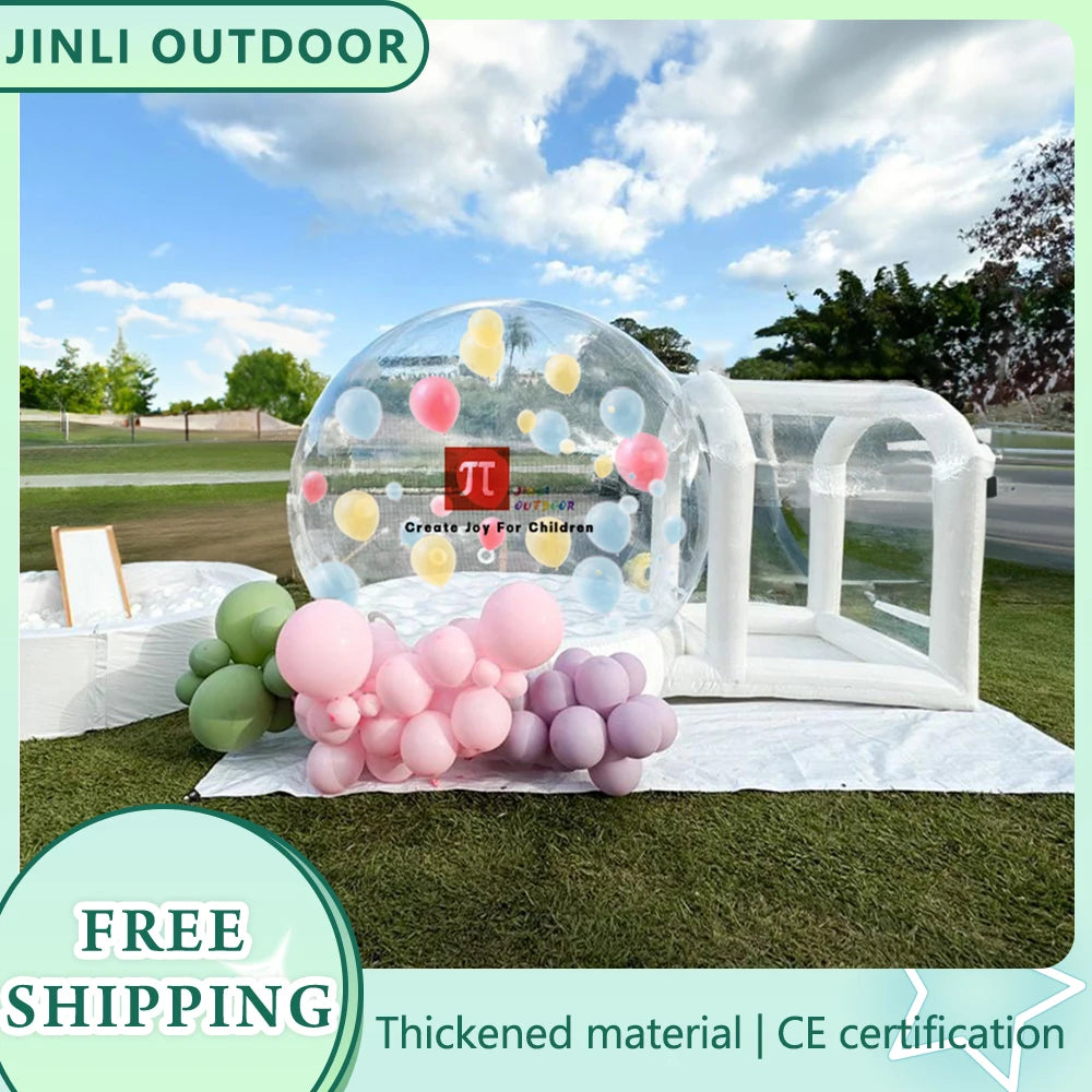 Inflatable Bubble Dome Play Tent for Kids - Transparent PVC Outdoor Bubble House with Blower, 10ft (3m) or 13ft (4m) for Parties & Trampoline Play