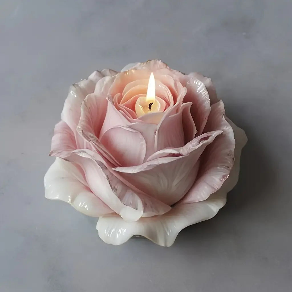 1 Reusable Rose S1-Pack Rose Silicone Mold for Soap, Candle, Clay & Plaster Crafts, Layered Petal Realistic Center, Flexible Reusable DIY Mold