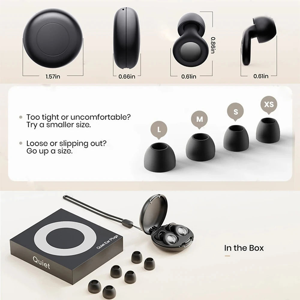 25dB Silicone Ear Plugs for Sleeping – Reusable Noise Reduction Earplugs for Sleep, Study, Work, Concerts