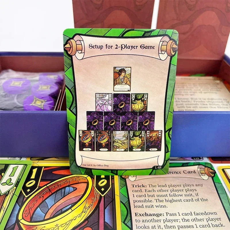The Rings Trick-Taking Cooperative Card Game - Bilingual Strategy Board Game