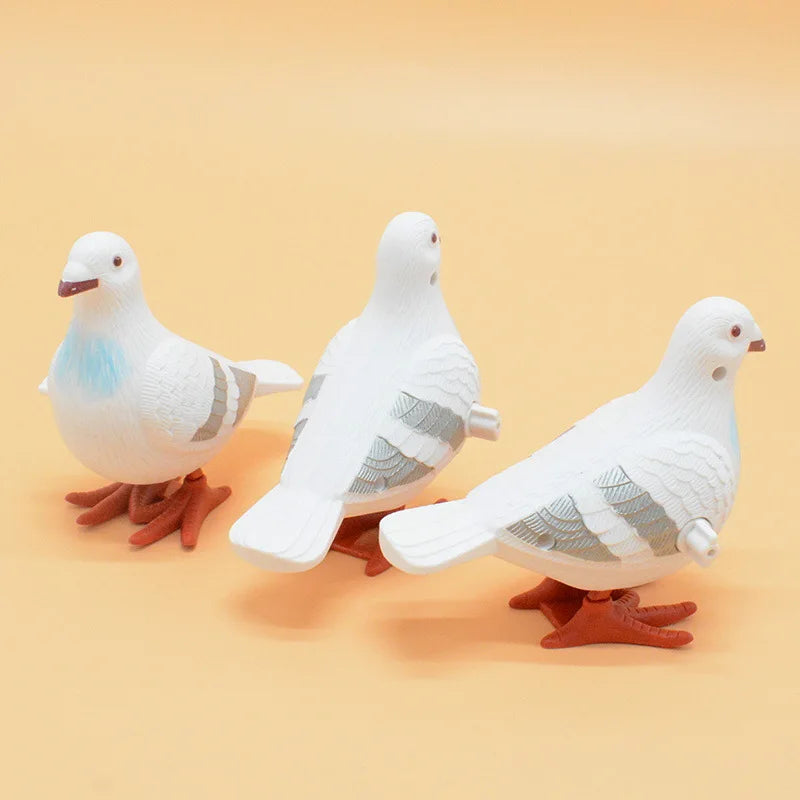 Wind-Up Jumping Pigeon Toy – Pull-Back Clockwork Animal for Kids, Gift for Ages 2-4