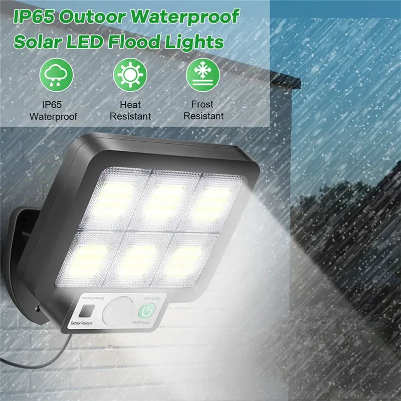 Solar LED Split Wall Light with Motion Sensor, 3 Modes Waterproof Outdoor Security and Garden Lamp
