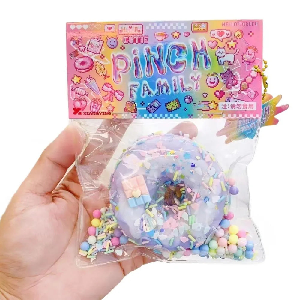 Squishy Cake Donut Stress Relief Toy - Sensory Fidget Squeeze for Kids & Adults, Anxiety Relief Gift