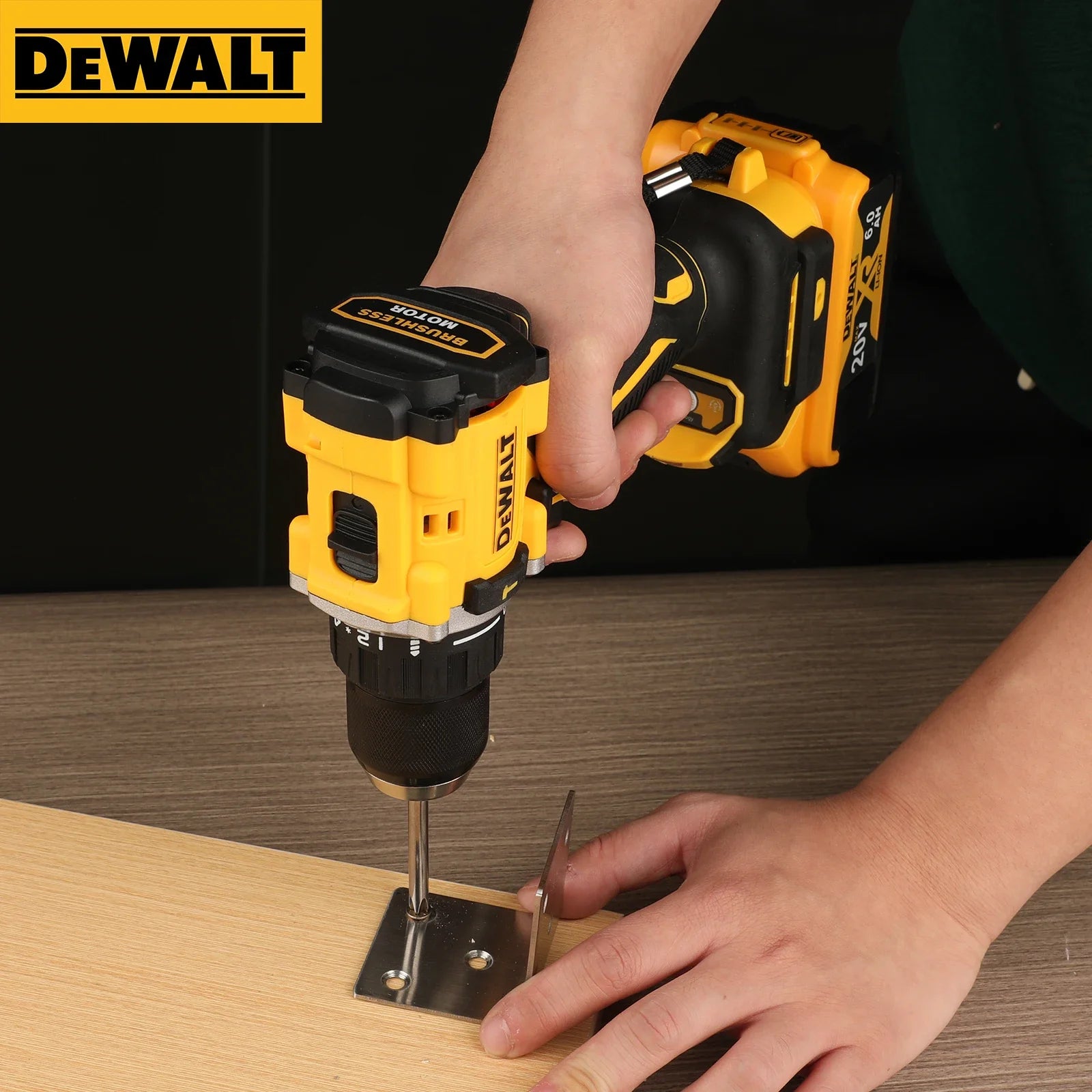 20V Max Brushless Cordless Impact Driver Multi-Function Electric Screwdriver Hand Drill
