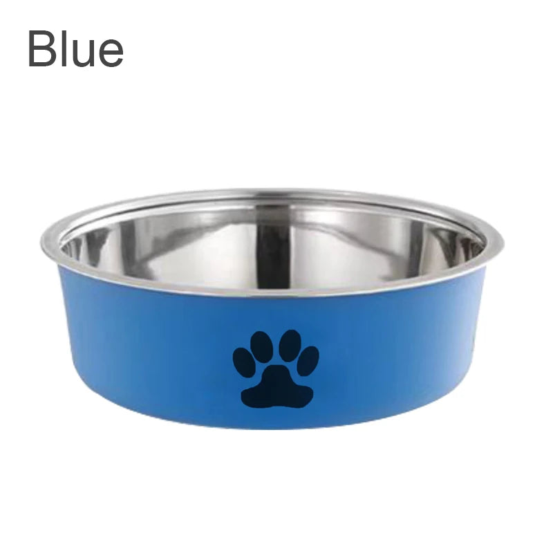Non-Slip Stainless Steel Pet Bowl for Small Dogs & Cats - Food-Grade Water & Feeding Bowl (Multiple Sizes)