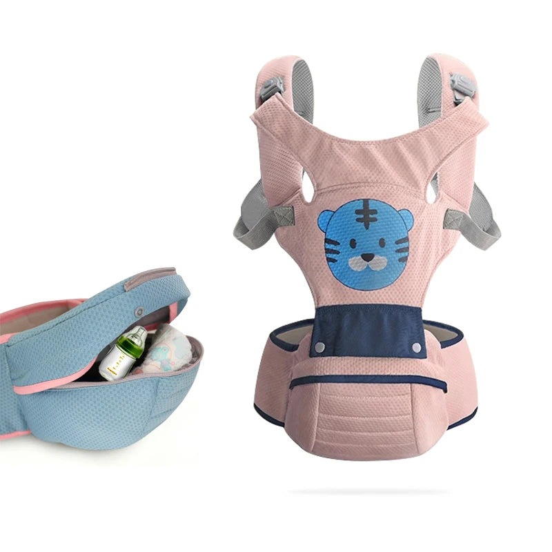 Ergonomic Baby Carrier Hipseat Sling 0-36 Months Front, Back & Side Carry Travel Wrap