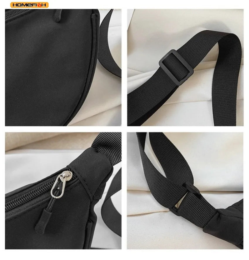 Large Nylon Hobo Dumpling Shoulder Bag for Women - Casual Travel and Commuter Bag