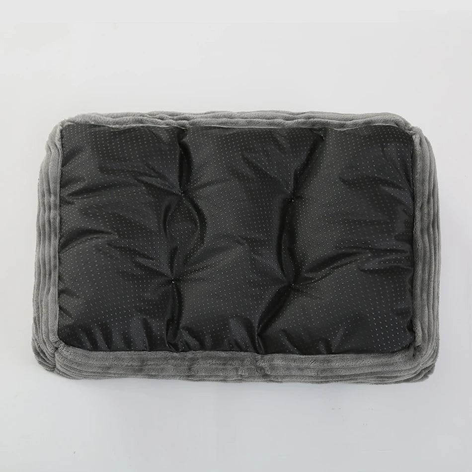 Plush Square Pet Bed for Dogs & Cats, Calming Kennel Sofa Cushion in Multiple Sizes (XS-XXL)