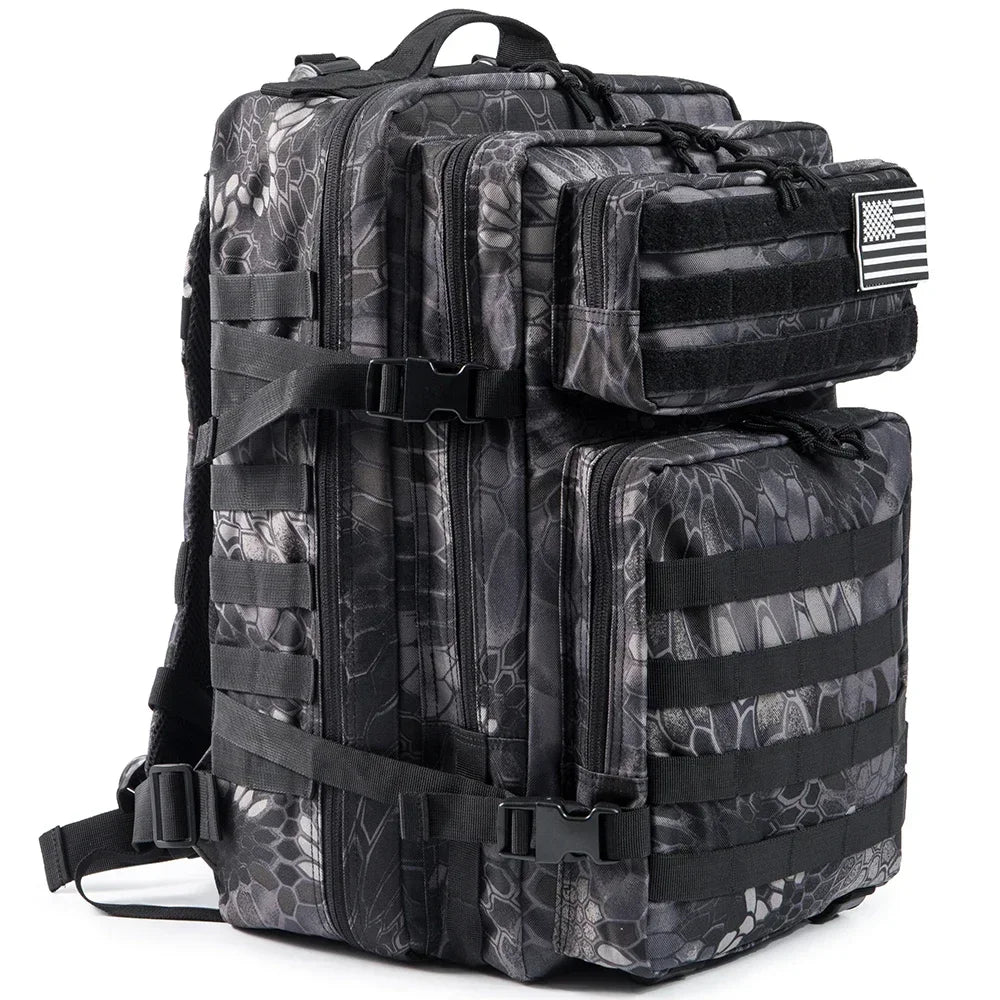 45L (11.9 gal) Tactical Backpack – Large Capacity Molle 3-Day Assault Pack for Hiking, Camping & Trekking