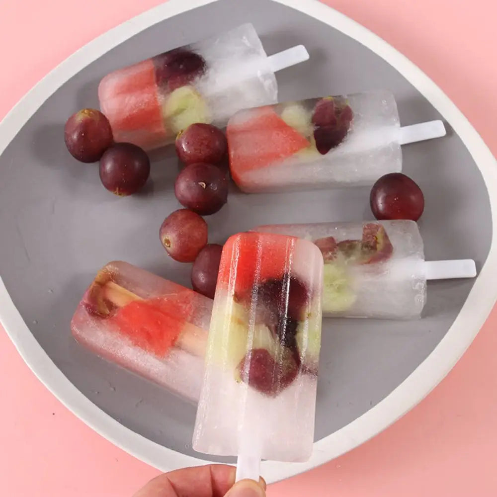 4-Cavity Popsicle Mold with Lid – Reusable Homemade Ice Pop Maker for Frozen Yogurt, Mung Bean & Ice Cream