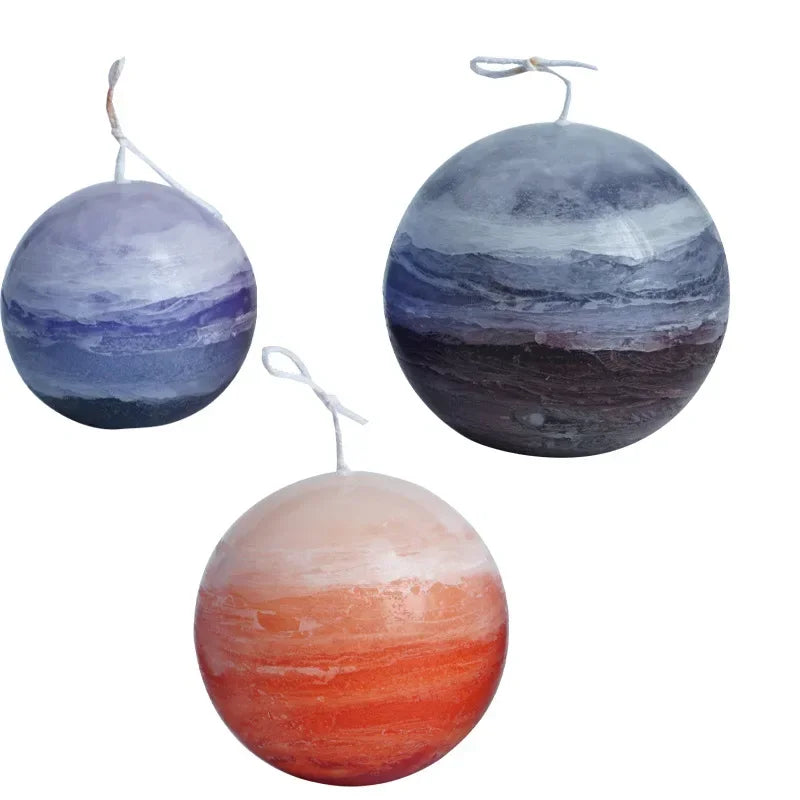 DIY Spherical Candle Mold Kit 5–10 cm (2–4 in) Acrylic Round Ball — Planet Series