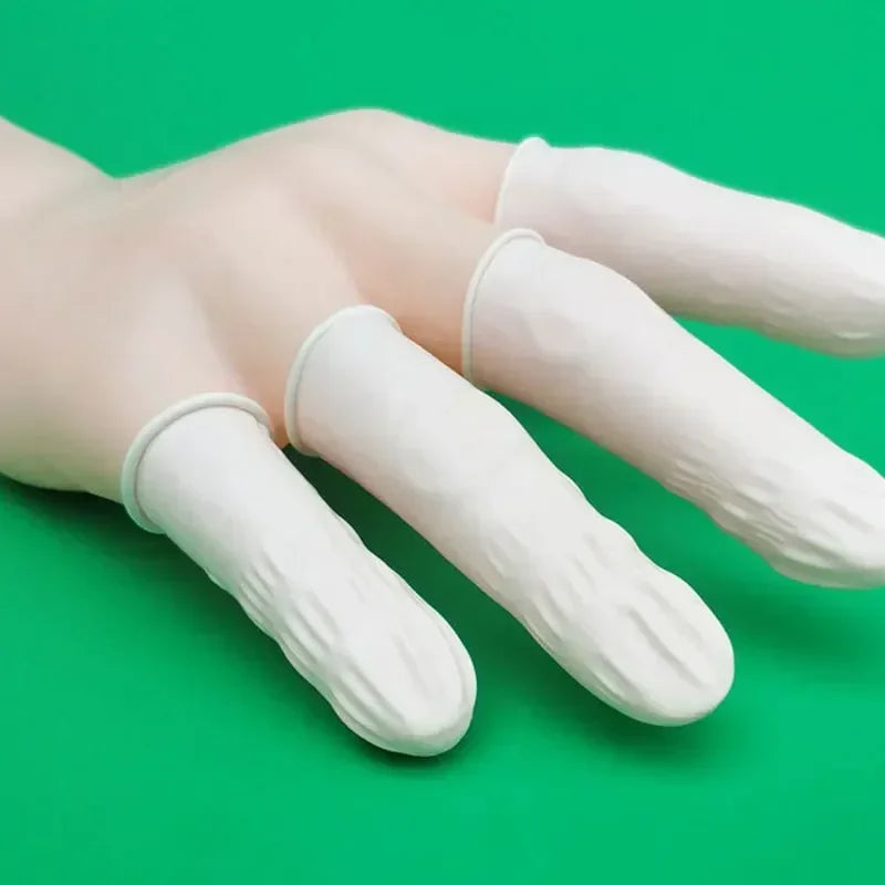 Sterile Disposable Powder-Free Latex Finger Cots - Fingertip Protectors for Watch Repair and Electronics