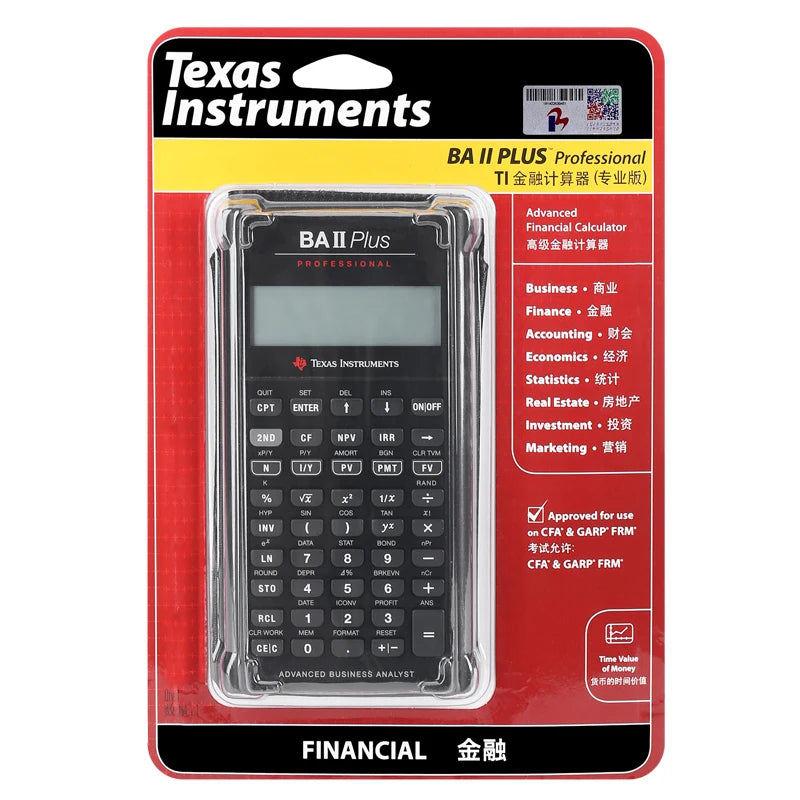 Financial Calculator for CFA & FRM Exams — 10-Digit Professional Finance Calculator with TVM, Amortization & Advanced IRR