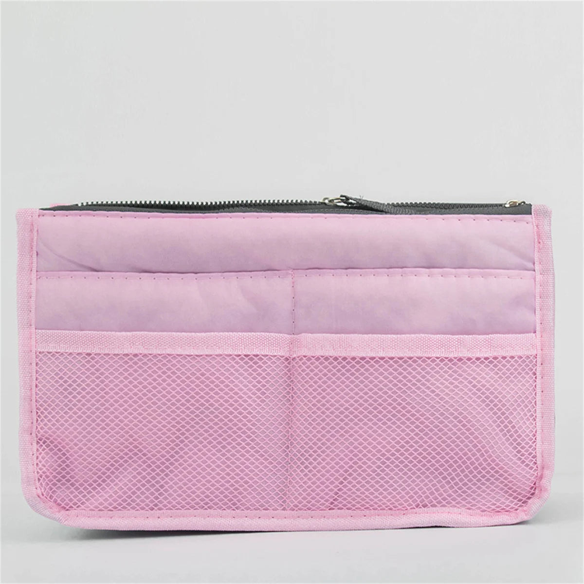 Multifunctional Bi-Fold Makeup and Toiletry Organizer Bag, Double Zipper Large Capacity