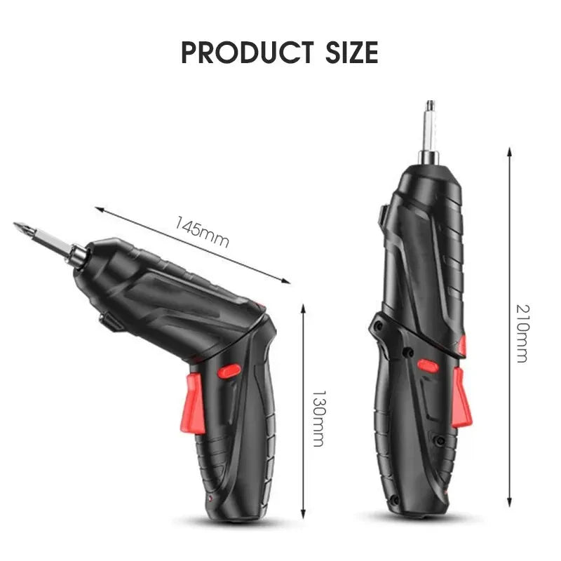 47-Piece 3.6V Cordless Electric Screwdriver Set — 1800mAh Rechargeable USB Portable Home Repair Kit