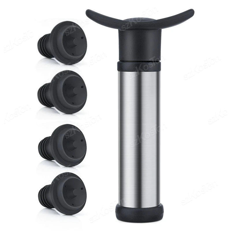 Wine Vacuum Stopper – Black Silicone Rubber Wine Saver Bottle Stopper, Fits 20–25 mm (0.79–0.98 in)