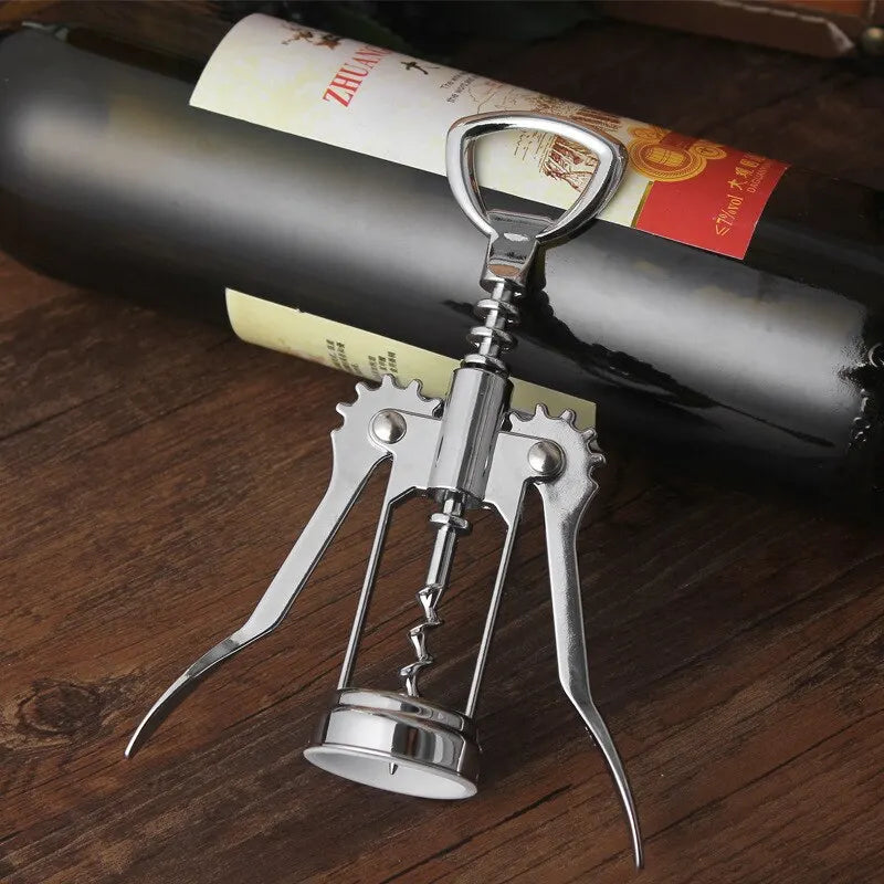 Wing Corkscrew Wine Bottle & Beer Cap Opener - Zinc Alloy Lever Opener