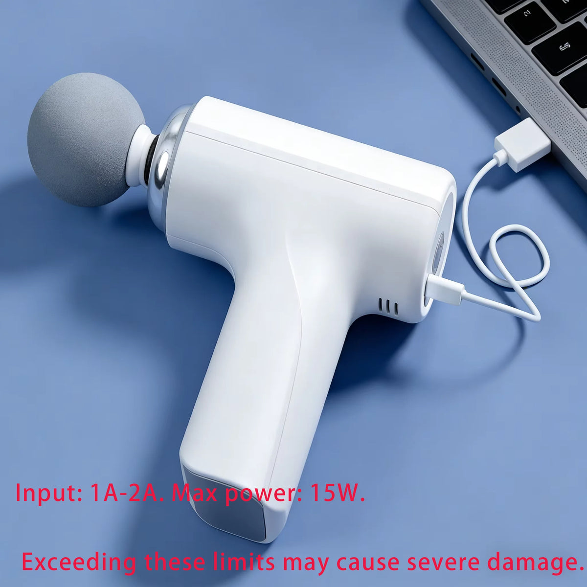Portable Percussion Massage Gun — Full-Body Deep Tissue Massager with LED Display & 4 Interchangeable Heads