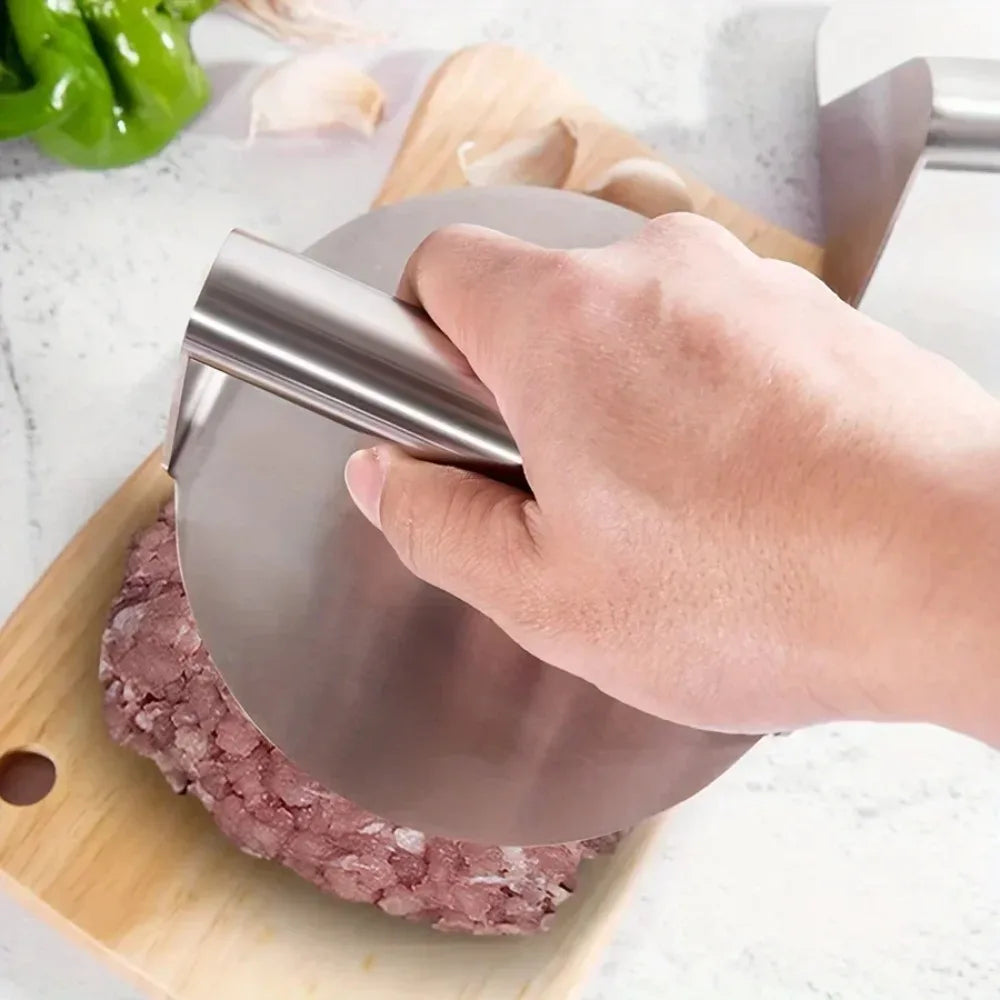 Stainless Steel Smash Burger Press – Heavy-Duty Non-Stick Patty Maker for Grill & BBQ