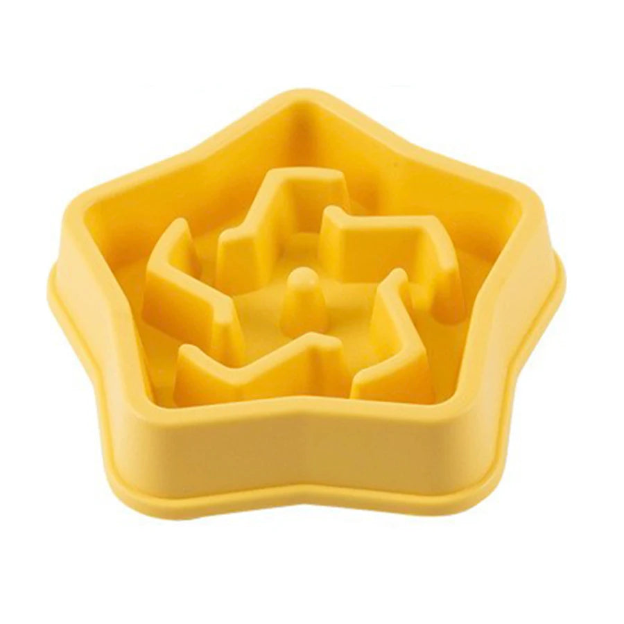 Large Dog Slow Feeder Bowl 500ml (17 fl oz) Cloud-Shaped Plastic Anti-Choke Slow Eating Bowl