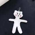 Hachiware Usagi Plush Keychain – Star Hugging Doll Pendant, Soft Hanging Plush Charm for Bags & Backpacks (Bead Chain or Metal Buckle)