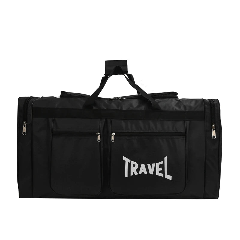 Large Capacity Travel Duffle Bag - Multi-Pocket Sports and Outdoor Weekend Bag with Zipper Closure