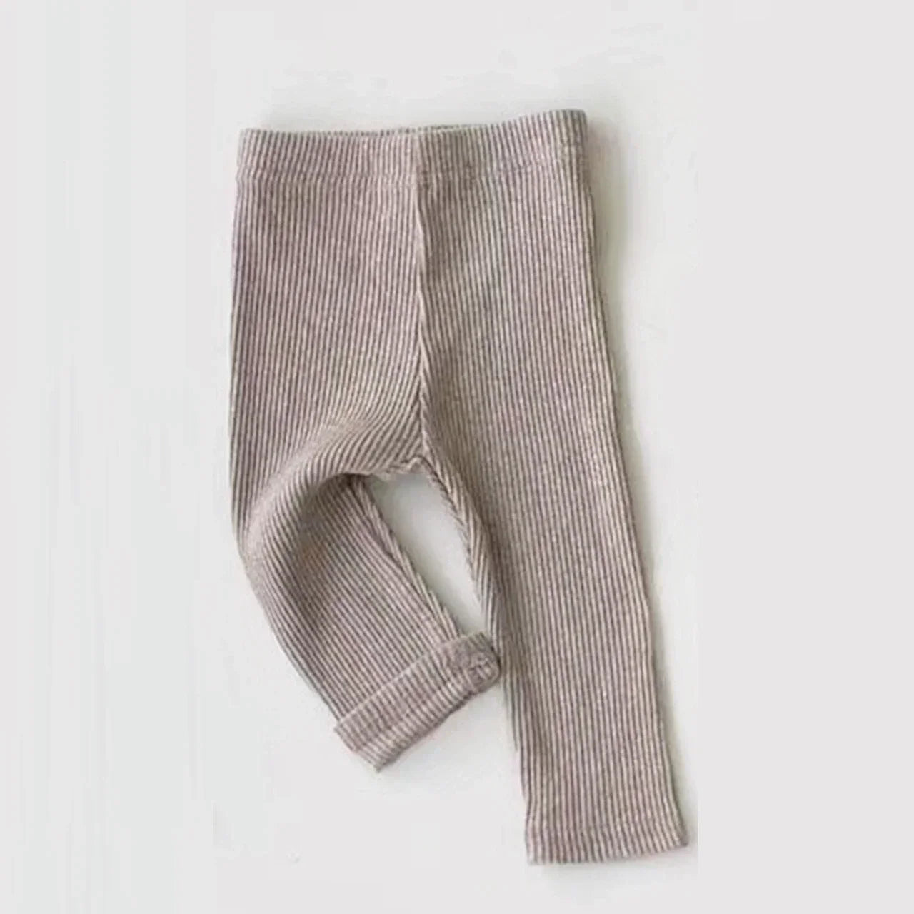 0-3T Baby Striped Cotton Stretch Leggings – Elastic Waist Toddler Skinny Pants