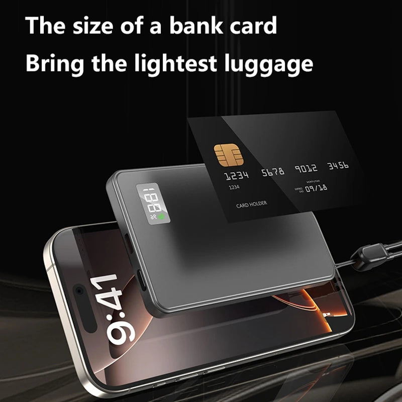 50000mAh Magnetic Wireless Power Bank PD 22.5W Fast Charge — MagSafe Compatible Portable Charger for iPhone Samsung Xiaomi
