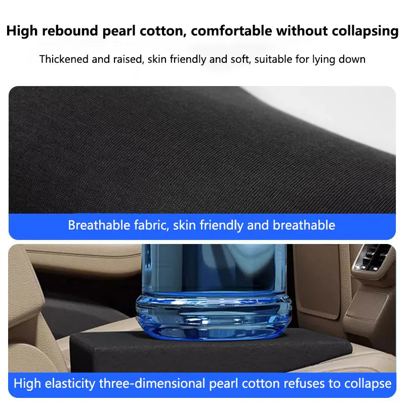 Memory Foam Car Seat Leveling Pad – Seat Leveler Cushion for Flat Rear Seat, Height Boost & Fatigue Relief (Black)