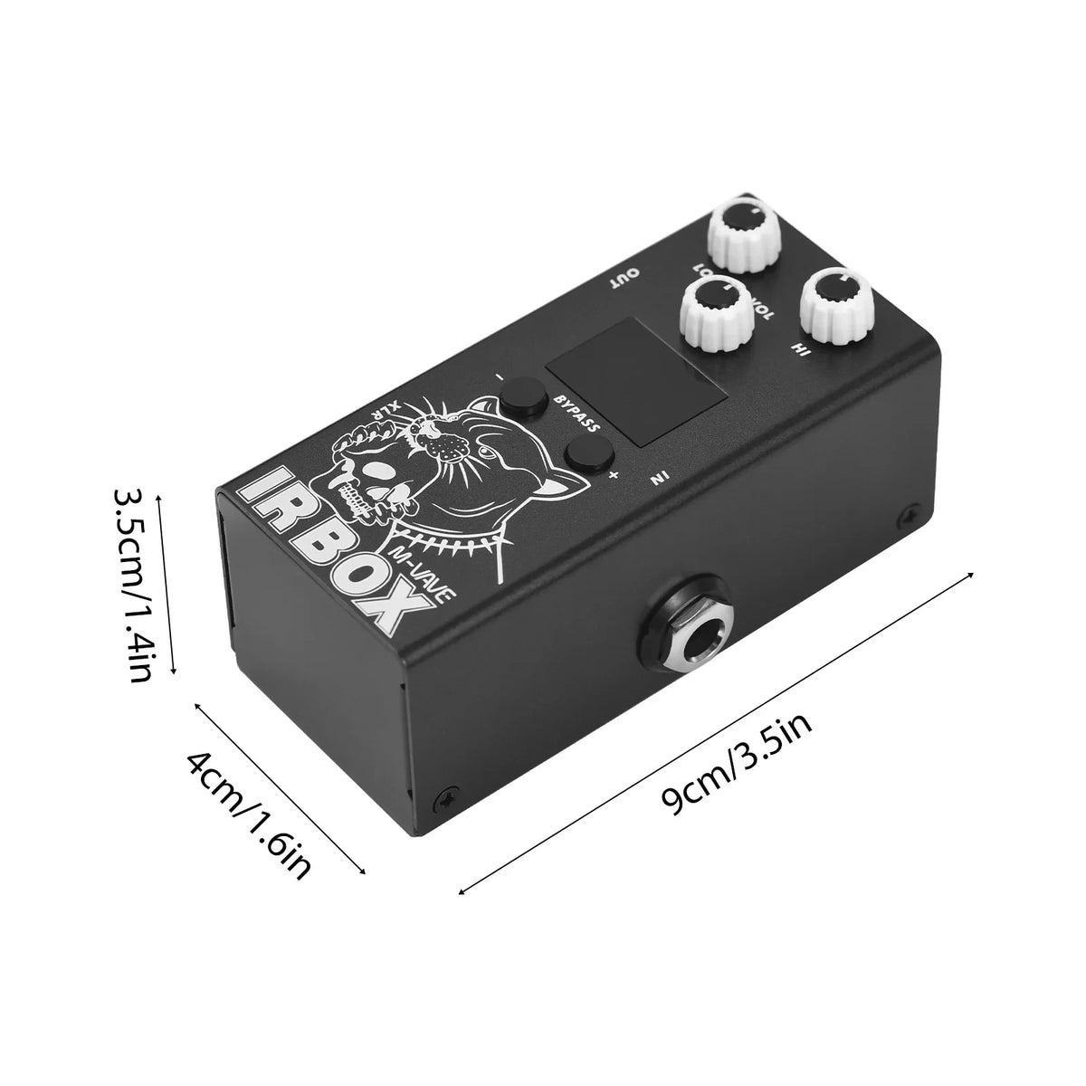 Guitar IR Box Effects Pedal - IR Cab Impulse Response Speaker Simulator with XLR & 6.35mm I/O, 32 Presets, True Bypass