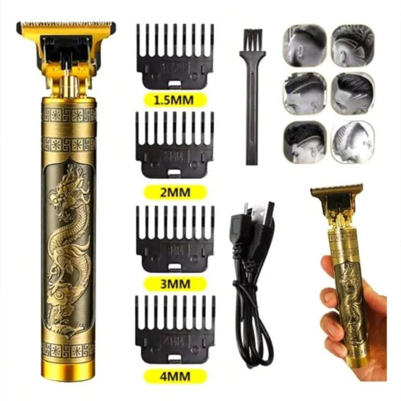 Men's Electric Beard Trimmer & Hair Clipper – Battery‑Powered Precision Shaver
