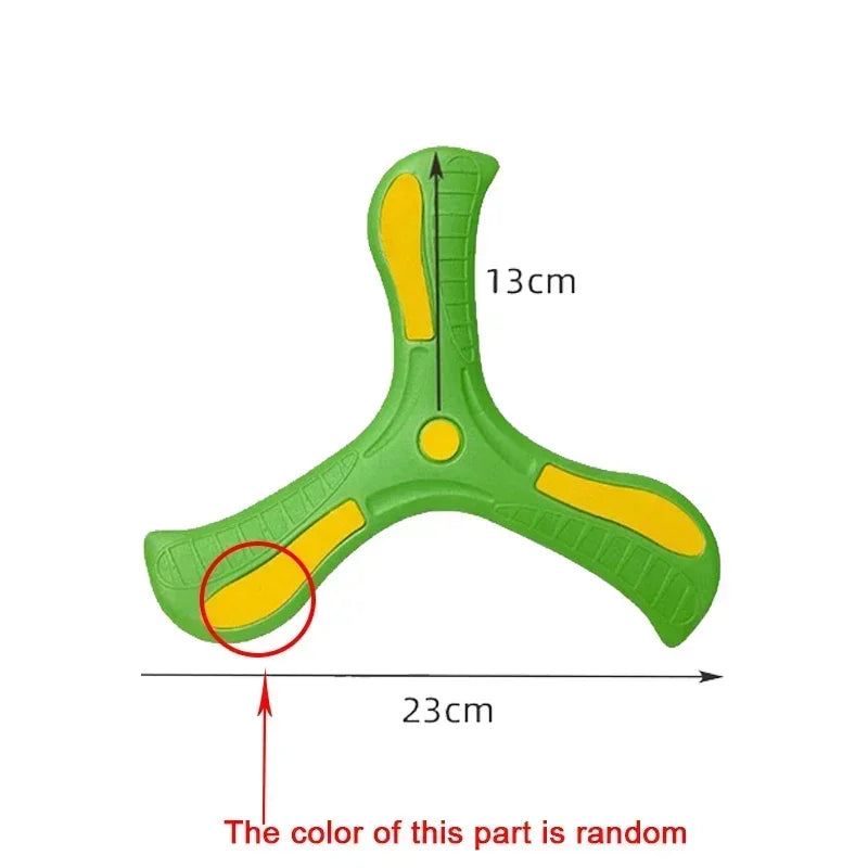 Soft Foam Three-Leaf Boomerang Flying Disc for Kids & Adults, Beginner-Friendly Outdoor Throwing Toy
