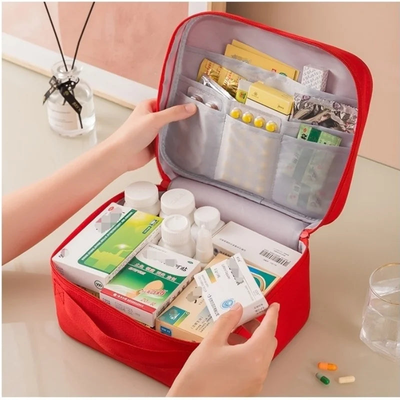 3-Pack Portable First Aid Organizer Bag for Emergency, Travel, Camping & Home