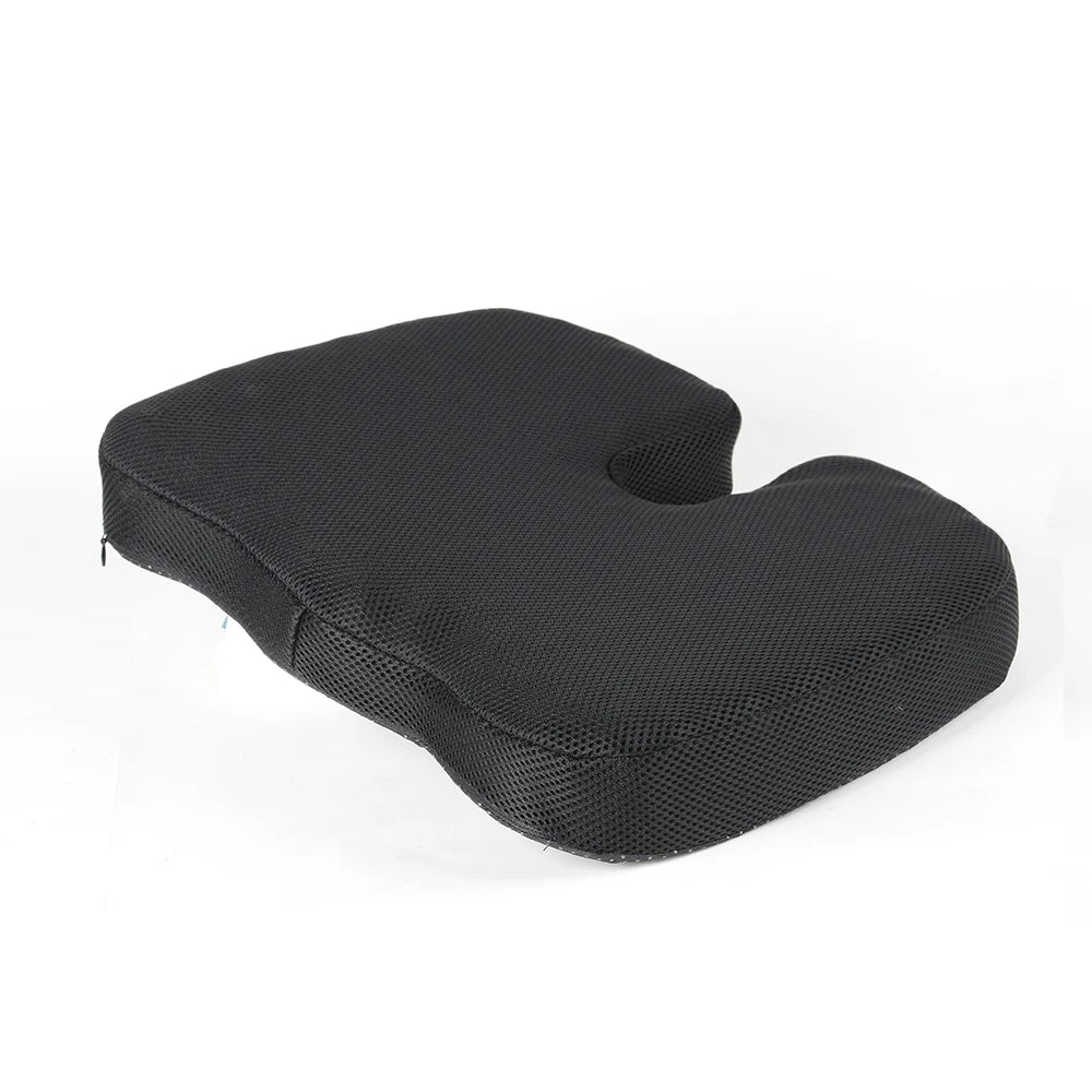 U-Shaped Memory Foam Seat Cushion – Breathable Wave Massage Cushion for Coccyx & Buttock Pressure Relief (45×36×6 cm / 17.7×14.2×2.4 in)