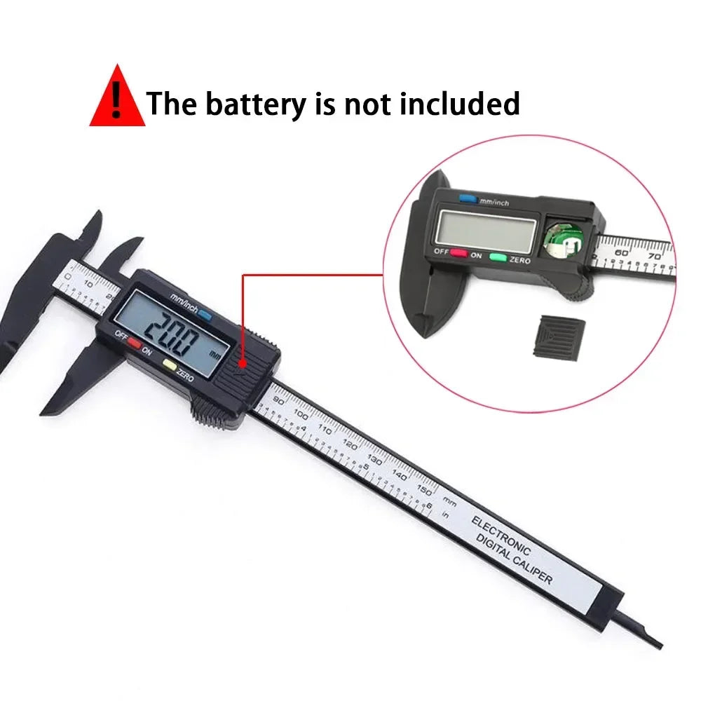 Digital Vernier Caliper – 100mm & 150mm (0–150mm / 6-in) Electronic LCD Measuring Gauge with Locking Screw