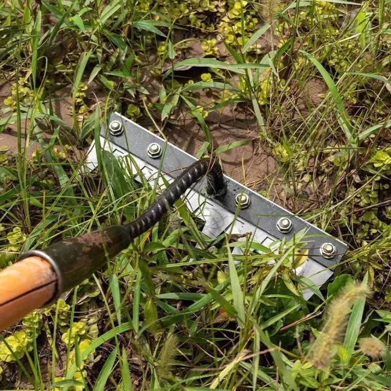 Carbon Steel Garden Hand Rake - 5/6/7/8-Tine Weeding Hoe (1-Pack)