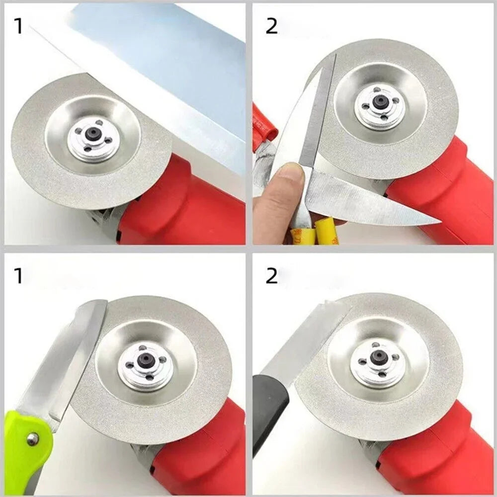 Emery Abrasive Disc for Ceramics, Glass & Stone — 3.94 in (10 cm) with 0.63 in (1.6 cm) Hole — 400/600/800 Grit