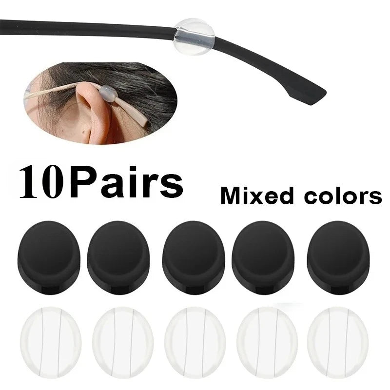 Invisible Silicone Ear Hooks for Glasses - Anti-Slip Temple Tips, Lightweight Non-Slip Grips