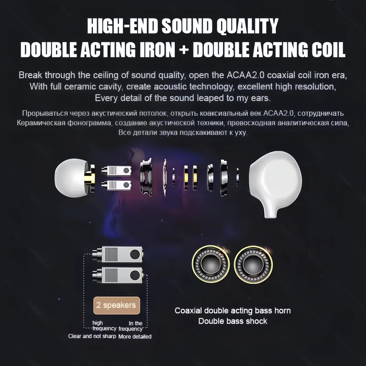Type-C & 3.5mm Wired In-Ear Earphones with Mic — Universal Headset for Smartphones, Tablets, Laptops
